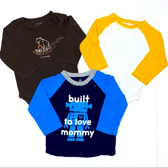 GAP Other - 4/$20 Gap/Old Navy Long Sleeve Onesie Bundle 6-12M